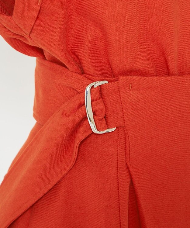 uncrave 【手洗い可】コットンリネンツイル パンツ（uncrave WHITE） スカーレット