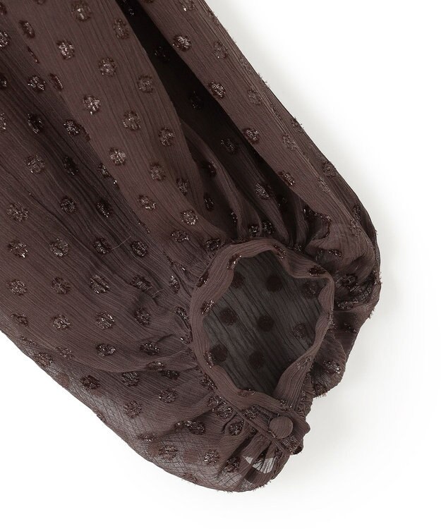 uncrave シアードットジャガード ブラウス ブラウン