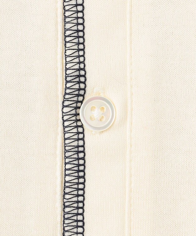 J.PRESS MEN シルケット天竺ヘンリーネック Tシャツ アイボリー系