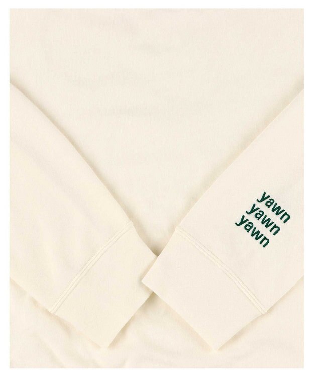 une nana cool 【綿混】あくびのお嬢さんのなめらか裏毛プルオーバー アイボリー