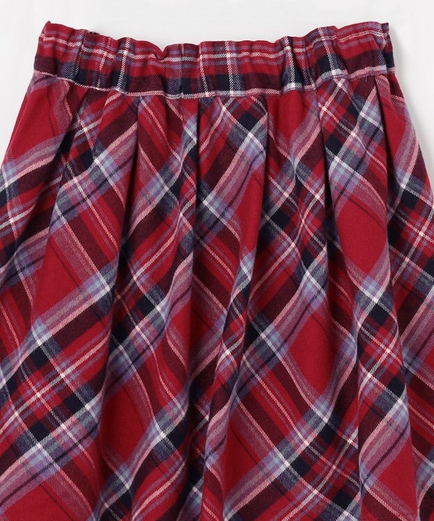 ANY KIDS チェック柄 スカパン レッド系