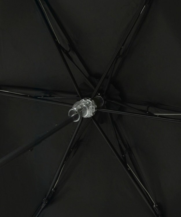 MOONBAT FURLA(フルラ) 晴雨兼用日傘 折りたたみ傘 フワクール生地使用 軽量 無地×アーチロゴ ブラック