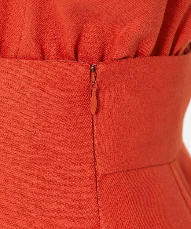 uncrave 【手洗い可】コットンリネンツイル パンツ（uncrave WHITE） スカーレット