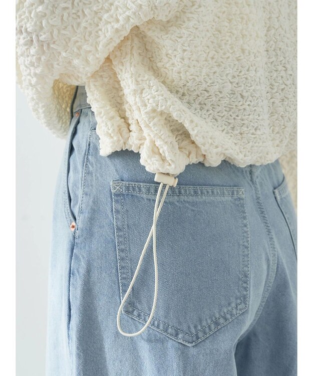 earth music&ecology ぽこぽこドロストカーディガン Ivory