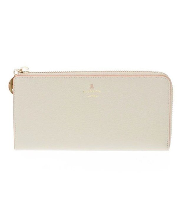 LANVIN en Bleu リム Lファスナー長財布 オフホワイト