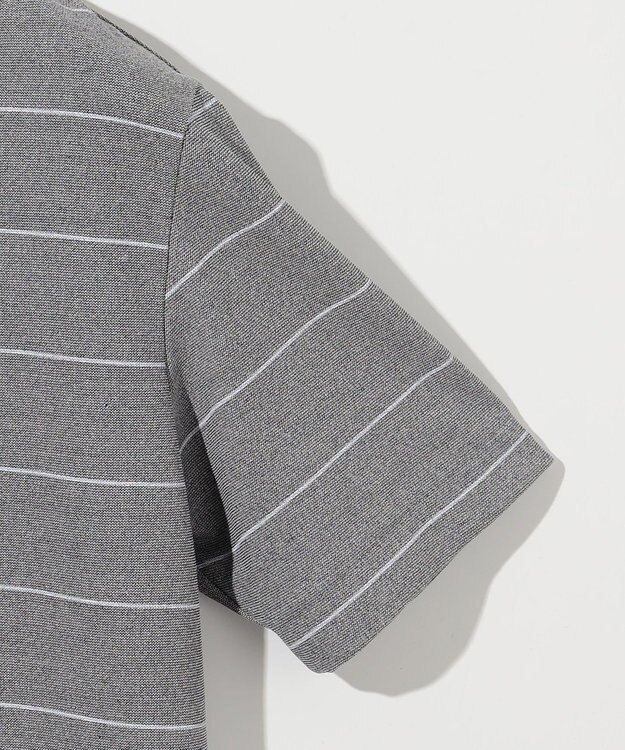 JOSEPH ABBOUD 【和紙ニット/日本素材・縫製/ 軽量/通気性/速乾性】和紙フライスボーダー Tシャツ ライトグレー系2