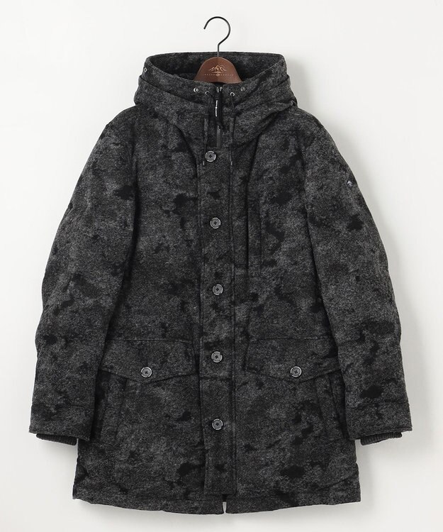 JOSEPH ABBOUD MOUNTAIN 【イタリア素材/ECOファー/9ポケット/ダウン/男女兼用】スライバーカモフラージュ　ダウンコート グレー系7