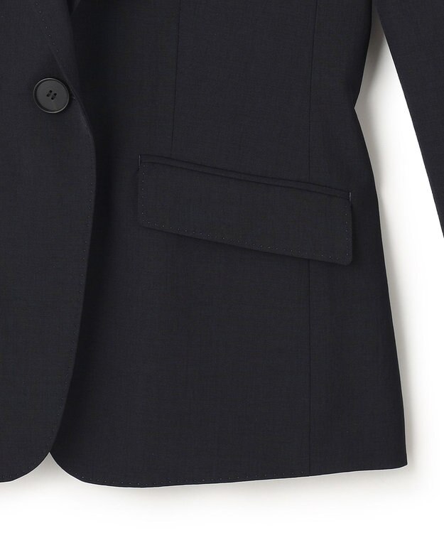 ICB 【洗える】レーヨンライクトロ テーラードジャケット ネイビー系