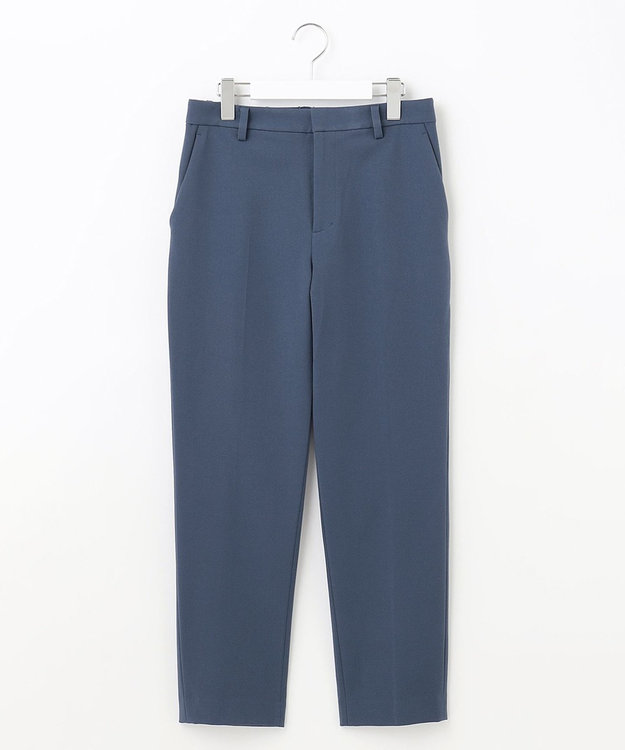 自由区 【裏起毛/撥水加工】TRギャバ テーパードパンツ ダルブルー系