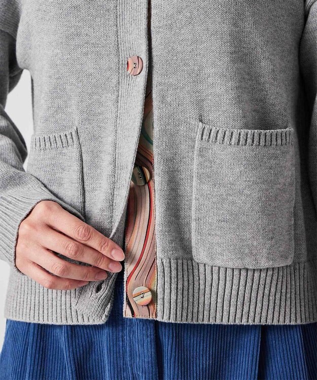 Paul Smith スワール ボタン カーディガン グレー