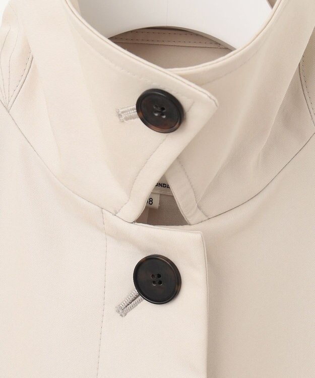 23区 コットンポリエステルギャバジン ステンカラーコート ベージュ系