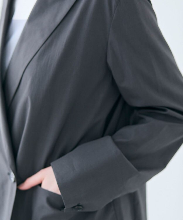 BEIGE， 【洗える・FUDGE 6月号掲載】MALLOW / コットンテーラードオーバージャケット Slate