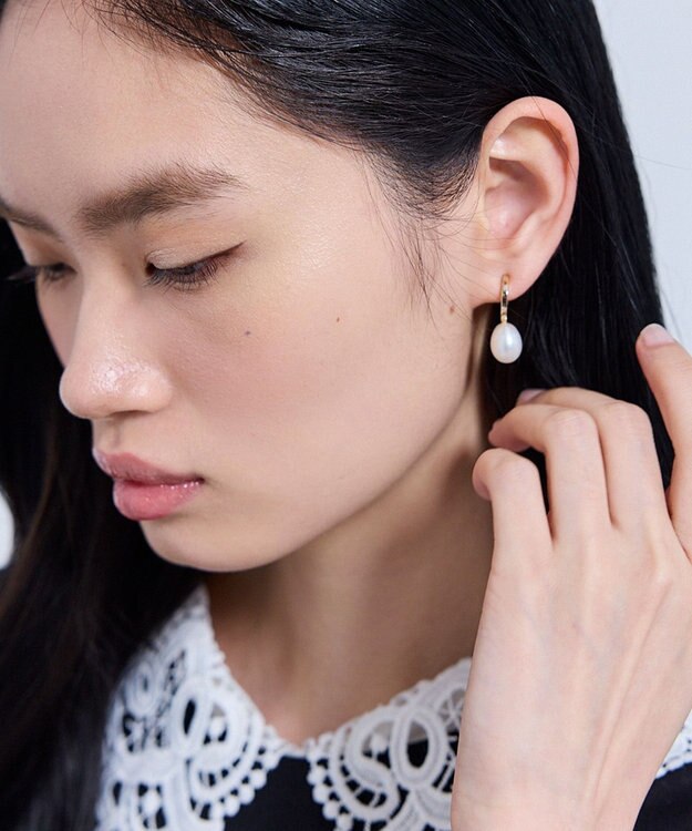 TOCCA DROP PEARL HOOP EARRINGS イヤリング ゴールド系