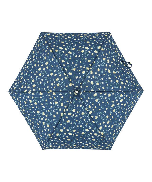 MOONBAT estaa 【耐風】折りたたみ傘 ダンシングフラワー UV ネイビーブルー