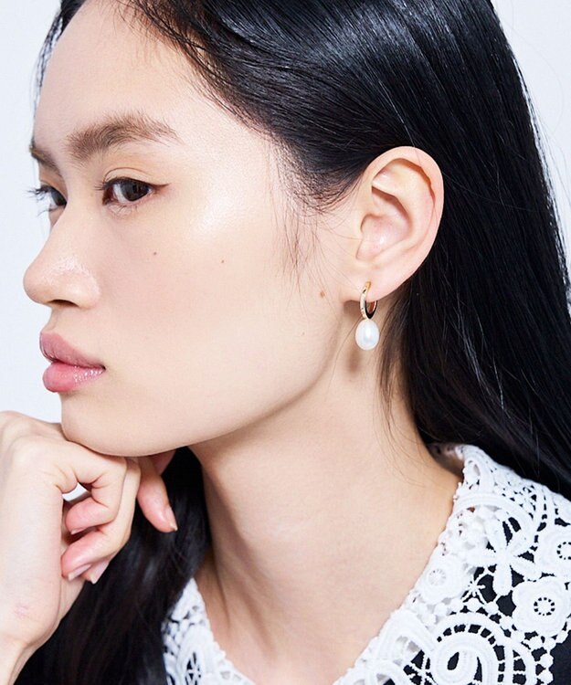 TOCCA DROP PEARL HOOP EARRINGS イヤリング ゴールド系