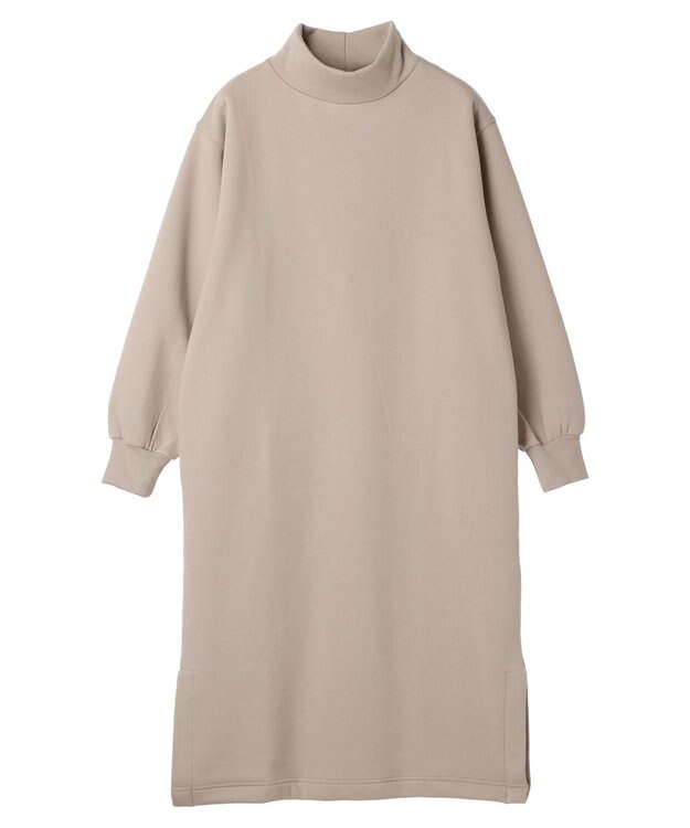 Green Parks Ｂｒｕｓｈｅｄ　裏起毛ワンピース Gray Beige