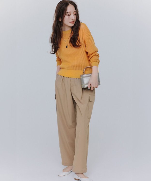 23区 【撥水加工/洗える】ナイロン2WAYストレッチ パラシュート パンツ ブラウン系