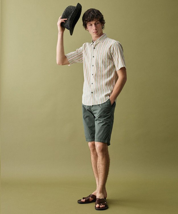 JOSEPH ABBOUD 【サイズ調整可】ラフィアメランジ ハット カーキ系