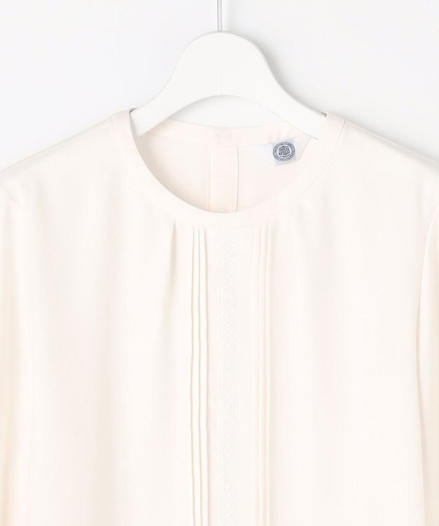 J.PRESS LADIES S ヌーディスバックサテン ブラウス アイボリー系