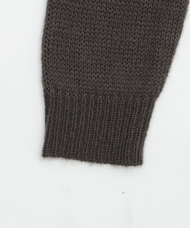 WEGO モヘアタッチダメージショートニット ブラック中濃色