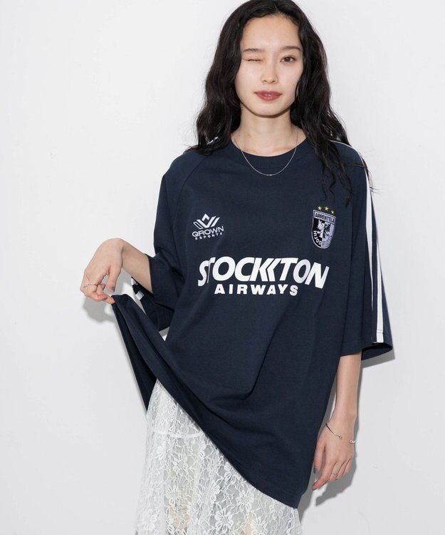 WEGO 【ユニセックス着用ITEM/手洗い可/MLサイズ】ラインゲームロゴT