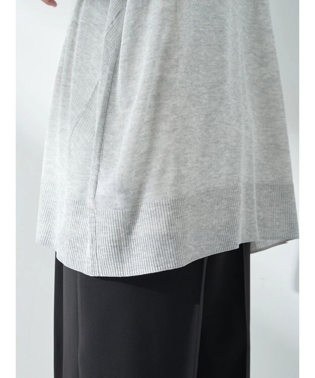 earth music&ecology シアーＢＩＧカーディガン Gray Mixture