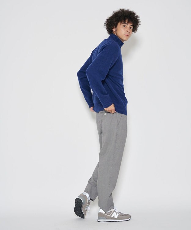 J.PRESS YORK STREET 【UNISEX】タートルハーフジップ ニット ダルブルー系