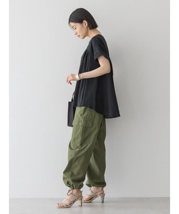 AMERICAN HOLIC フレアヘムフレンチスリーブカットプルオーバー Black