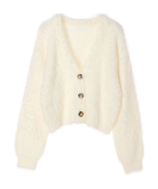 Green Parks ・Ｐｅｔｉｔ　Ｆｌｅｕｒ　シャギーニットカーディガン Off White