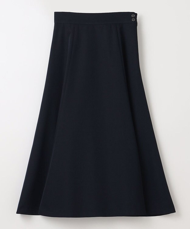 ANY SIS 【洗える】ロングタフタフレア スカート ネイビー