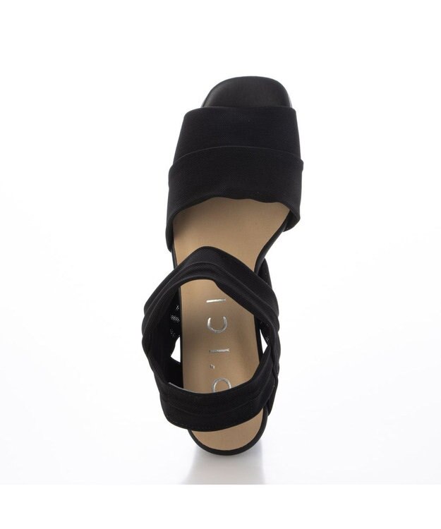 MODE ET JACOMO <D'ICI>アンクルストラップストレッチサンダル ブラック