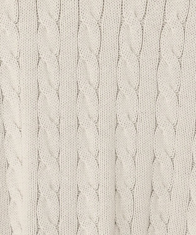 J.PRESS YORK STREET 【WOMEN】コットンニット ケーブルポンチョ ベージュ系