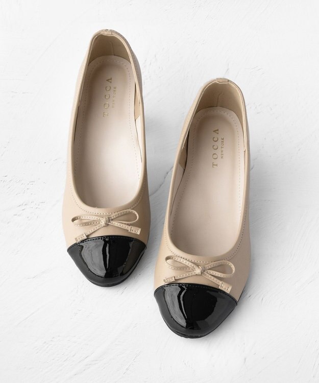 TOCCA 【晴雨兼用】TINY RIBBON RAIN PUMPS レインパンプス ベージュ系