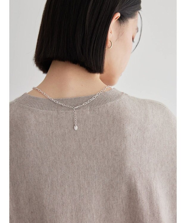 AMERICAN HOLIC バイパチポンチョライクＢＩＧニットチュニック Gray Beige