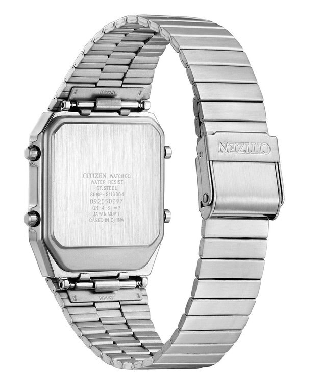 CITIZEN 【特定店取扱いモデル】レコードレーベル 1980年代に一世を風靡したアナデジテンプ シルバー