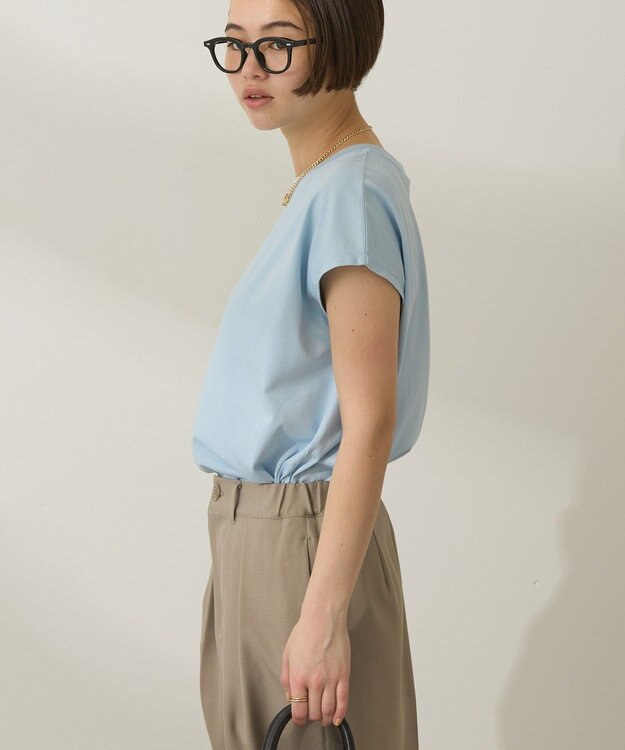 AMERICAN HOLIC きれいめフレンチスリーブコットンプルオーバー Light Blue