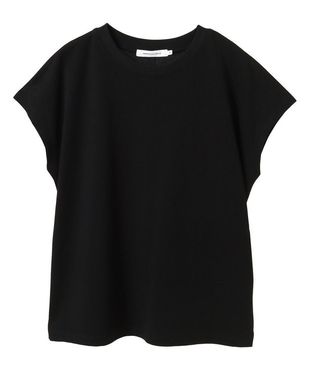 AMERICAN HOLIC きれいめフレンチスリーブコットンプルオーバー Black