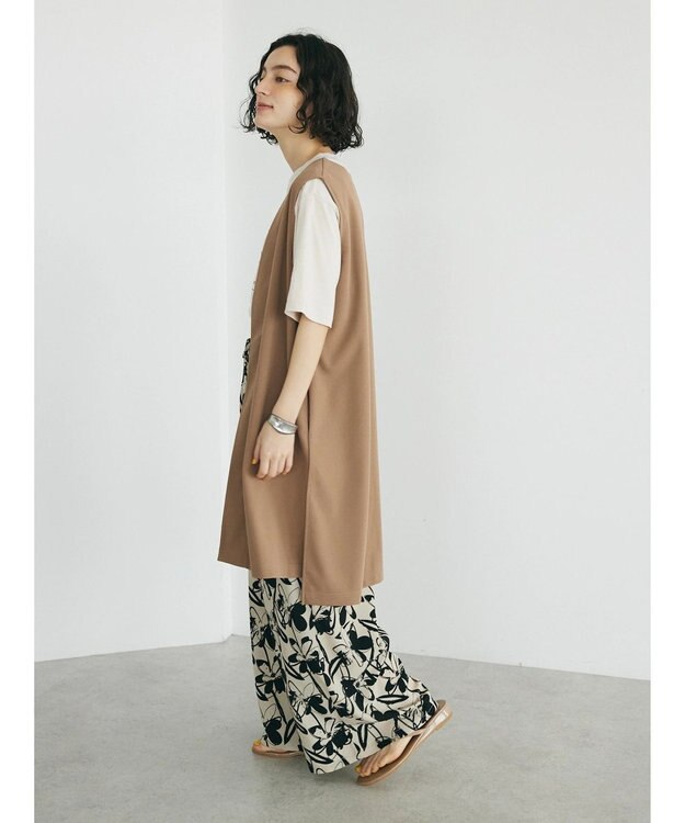 CRAFT STANDARD BOUTIQUE カットジョーゼットベスト Mocha