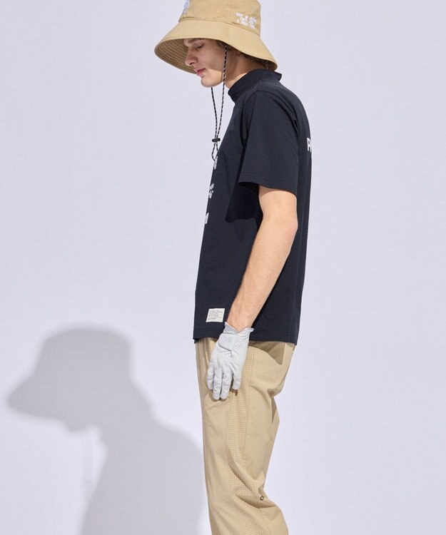 PW CIRCULUS 【MEN】9モチーフモックネック ゴルフ ブラック系