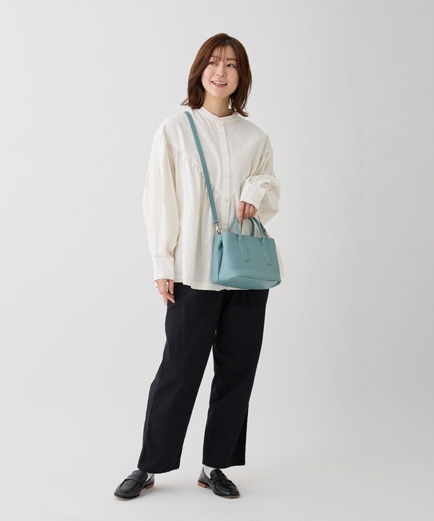 itten-itten BOLLA　レザーショルダーベルト ペールグリーン