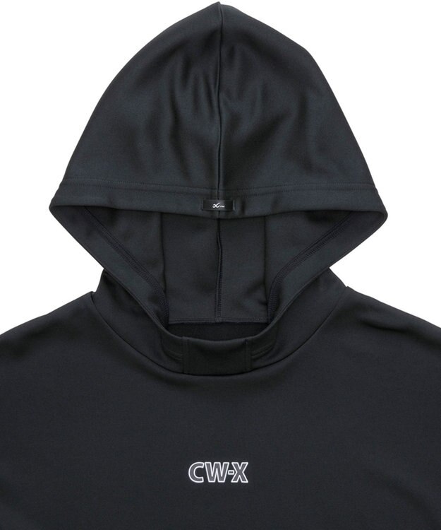 CW-X 【UNISEX】 CW-X 【STYLE FREE】 フードつき スポーツ プルオーバー 長袖 スウェット パーカー トップス ユニセックス DLR189 /ワコール ブラック