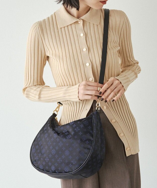 russet ナイロンジャガード2WAYショルダーバッグ(CE-1620) Black/Navy