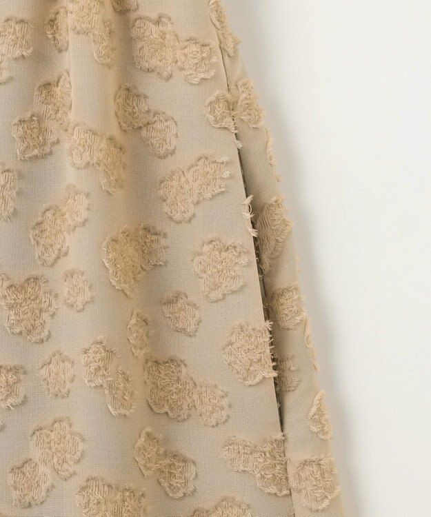 組曲 S カットジャカードティアードワンピース ベージュ系