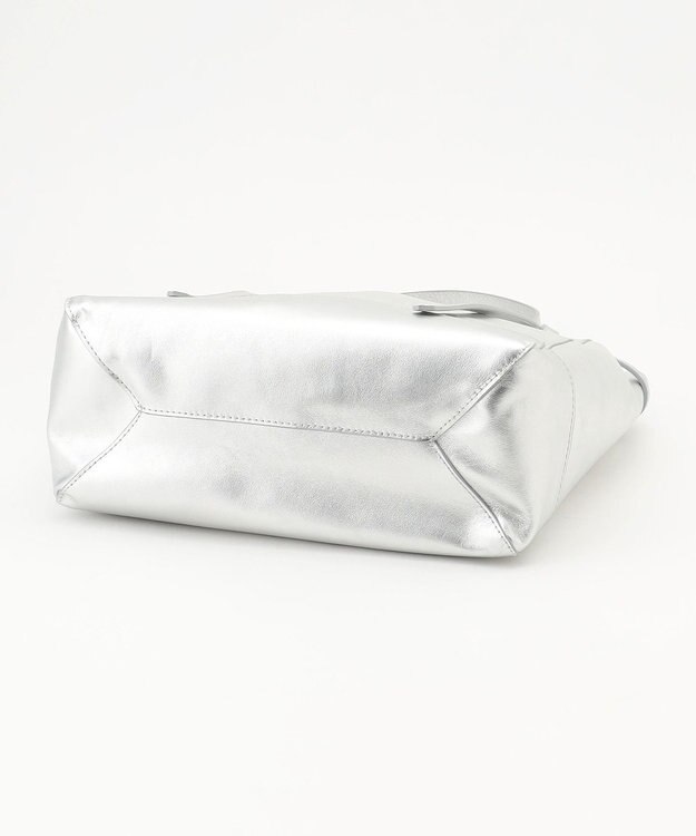 J.PRESS LADIES 【A4サイズ収納可】レザー トート バッグ シルバー系