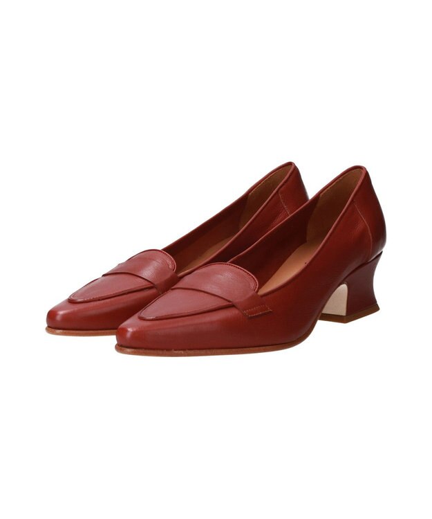 INTER-CHAUSSURES 【DUCCIO DEL DUCA】ポインテッドトウモカパンプス レッドブラウン