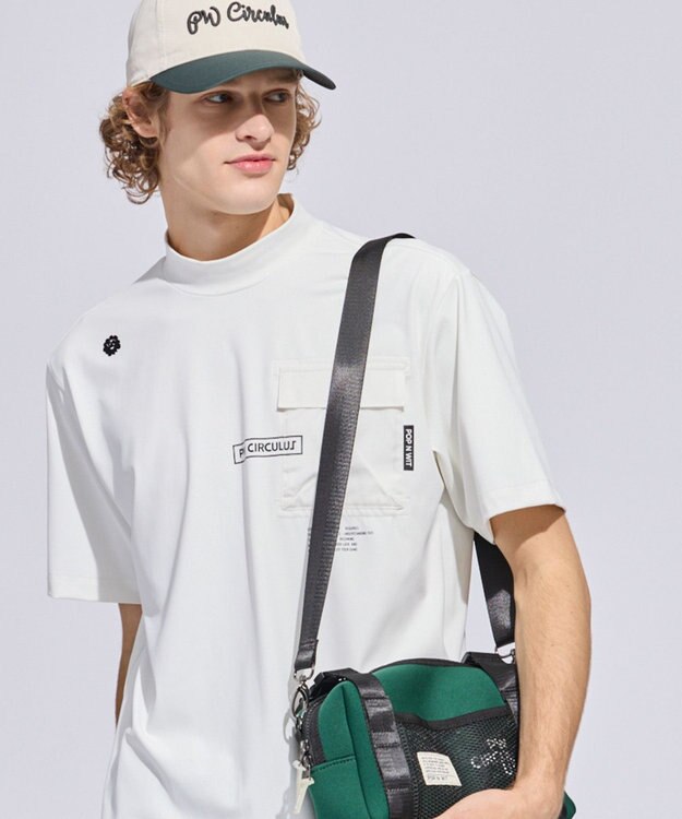 PW CIRCULUS 【MEN】ポケットモックネック ゴルフ ホワイト系