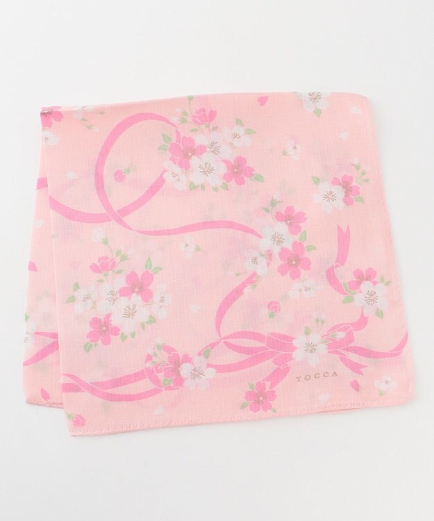 TOCCA CHERRY BLOOSOM GAUZECHIEF ハンカチ ピンク系