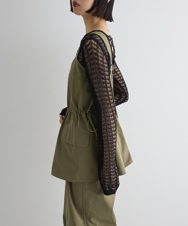 Green Parks ウ゛ィンテージペプラムオールインワン Khaki