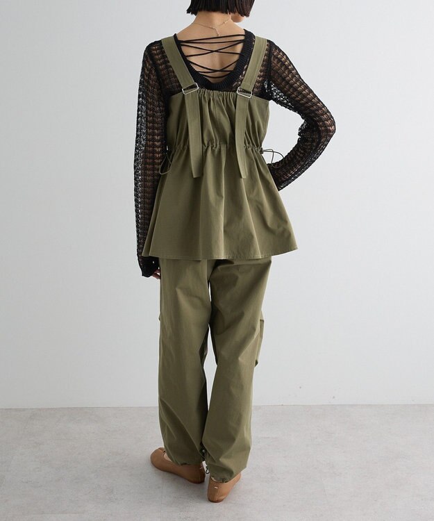 Green Parks ウ゛ィンテージペプラムオールインワン Khaki