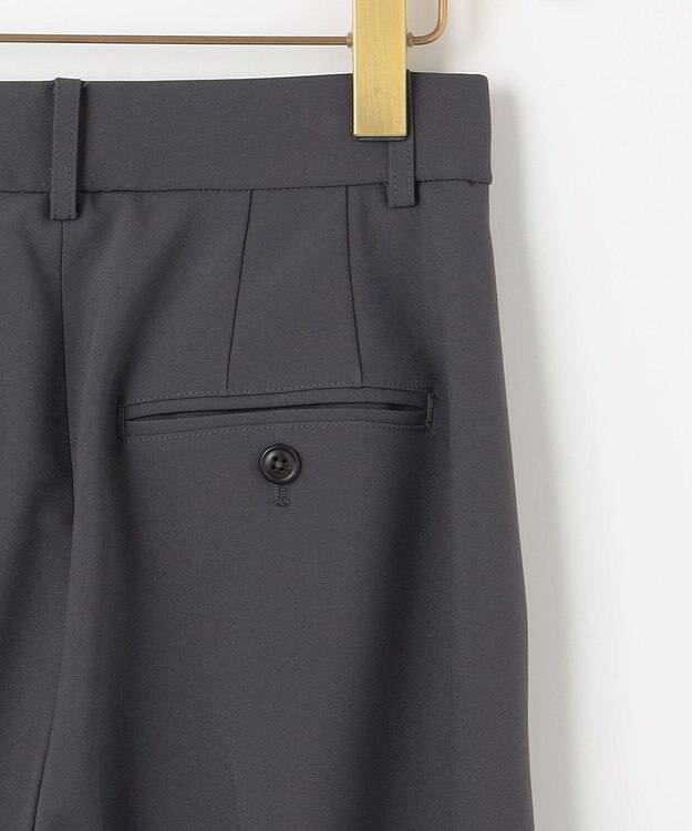 組曲 S 【WEB限定】ベーシックダブルクロス ワイドストレートパンツ チャコールグレー系